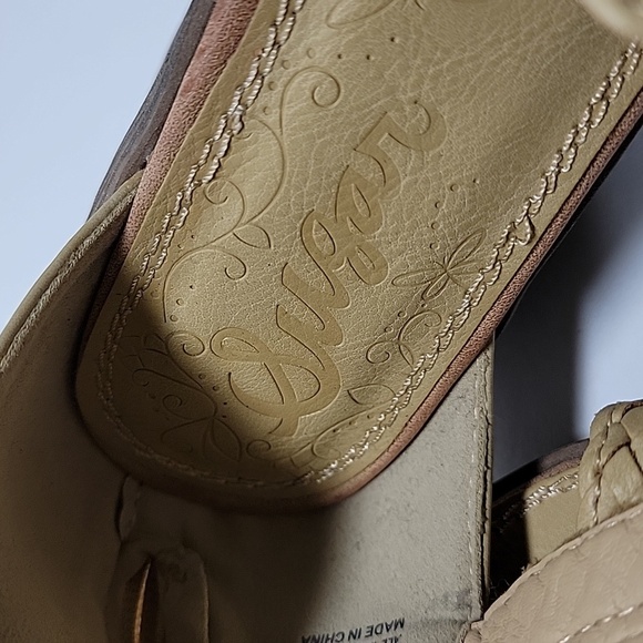 Sugar Haidee Sandal Braided Strappy Back Zip Faux Leather Stacked Block Heel 7.5 - Picture 13 of 16